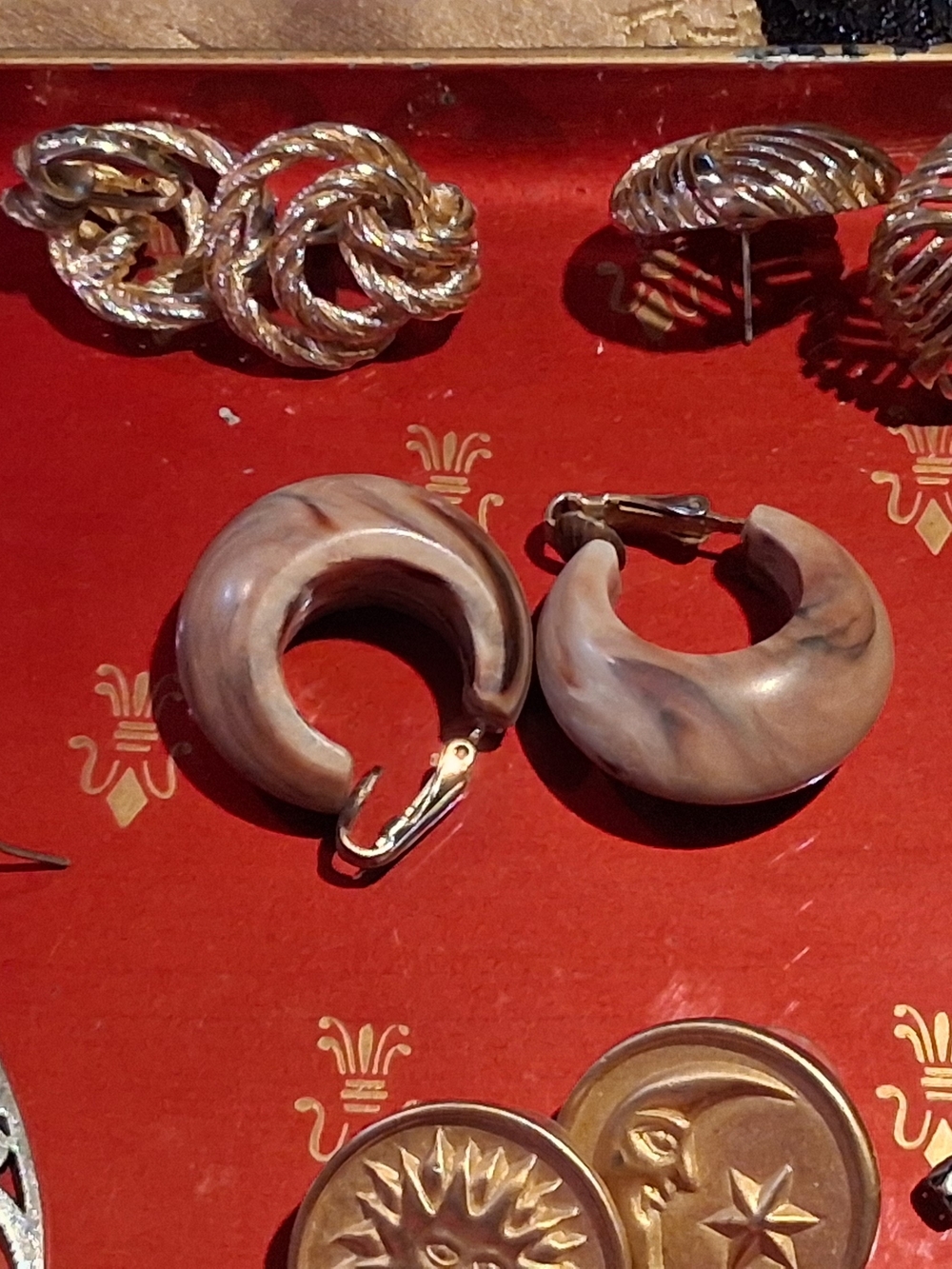 8 Pairs Mixed Media And Styles Of Earrings, Anne Klein, Avon